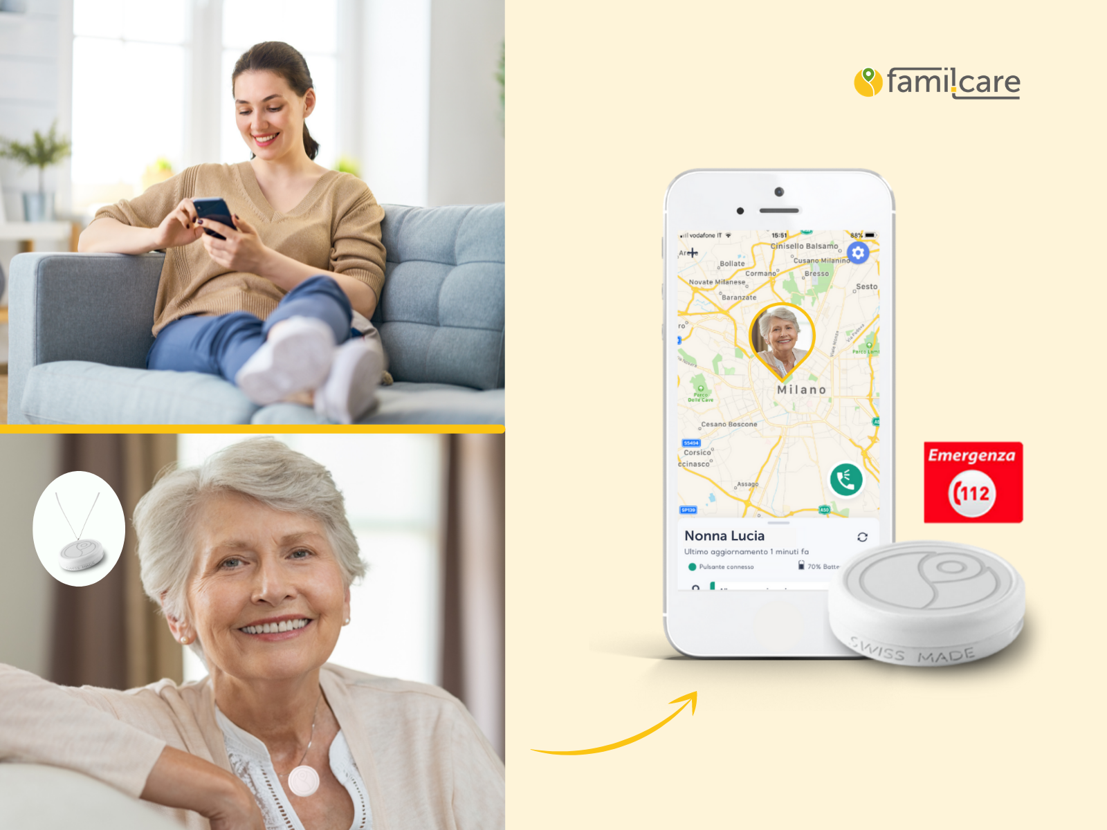 Dispositivo Telesoccorso VIMAR 03890 - Chiamate Via Cellulare 4G-LTE Per Anziani | Con Pulsante Emergenza - Foto 9